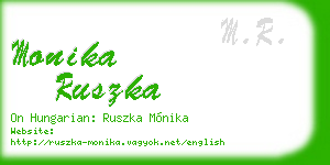 monika ruszka business card